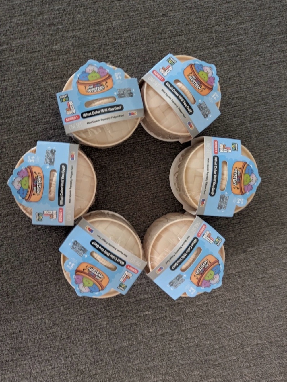 Five Below RMS Mini Dumpling Squishy Mystery Bun Viral Lot Of 6 Series 1 Sealed